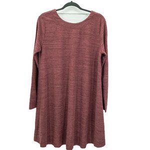 Miageek Long Sleeve Dress Burgundy Red Womens Size Large NWT